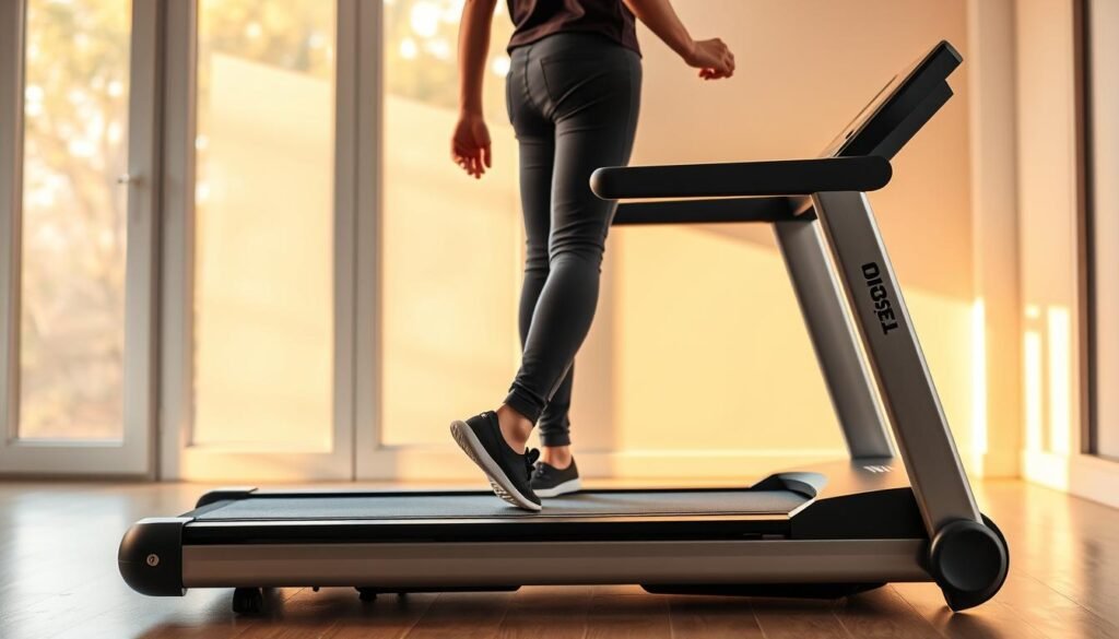 compact treadmill with handles