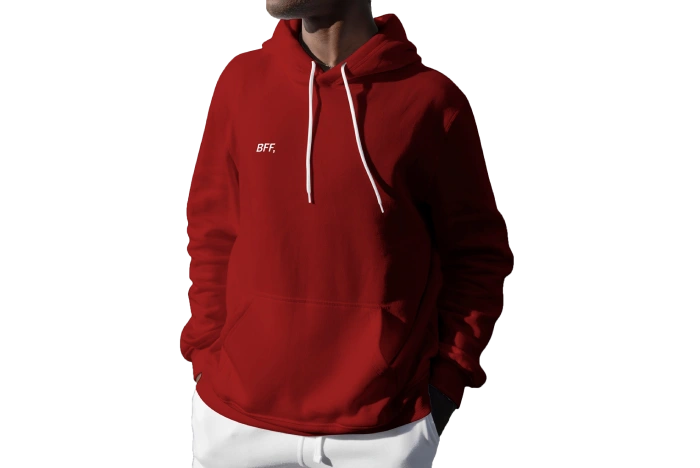pink hoodie